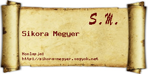 Sikora Megyer névjegykártya